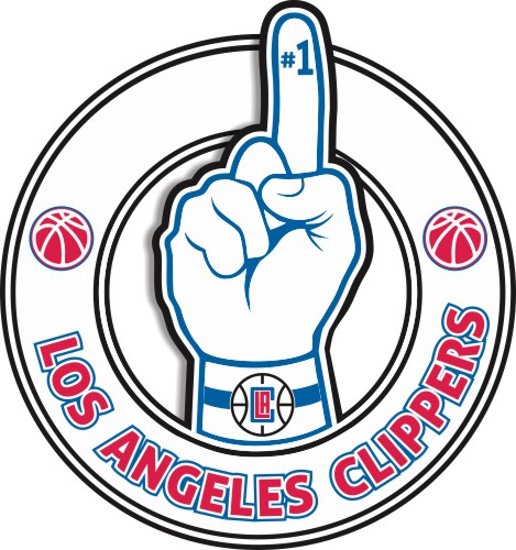 Number One Hand Los Angeles Clippers logo iron on paper